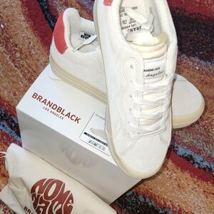 Brandblack White and Red Casual Sneakers